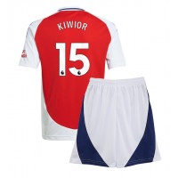 Maglia Calcio Arsenal Jakub Kiwior #15 Prima Divisa Bambino 2024-25 Manica Corta (+ pantaloncini)